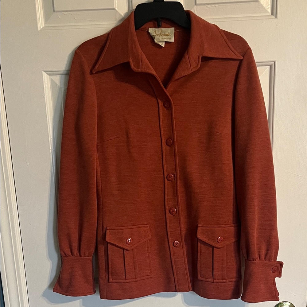 Josef Frank Terracotta Button-Up Blazer